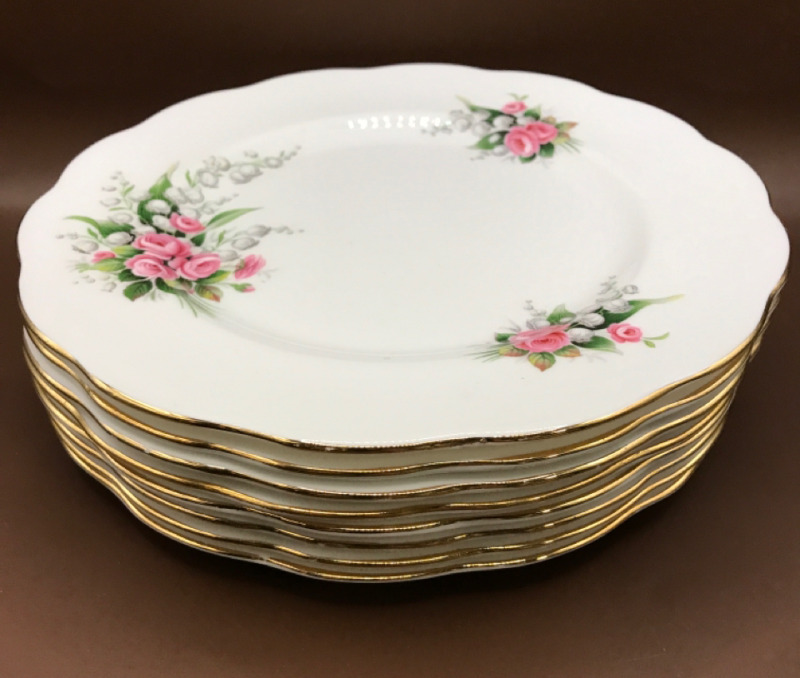 8 Royal Albert England Lily of the Valley Salad Plates 8 inch wide