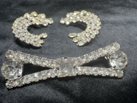Rhinestone Clear Brooch Rar Climber Earrings