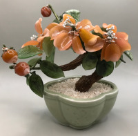 Chinese Glass Flowering Bonsai Tree 8 inch tall