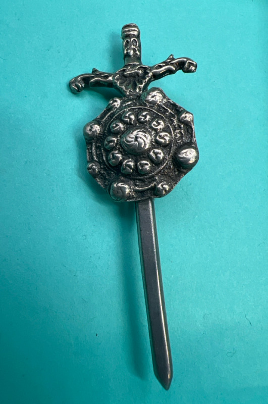Antique Silver Sword Brooch