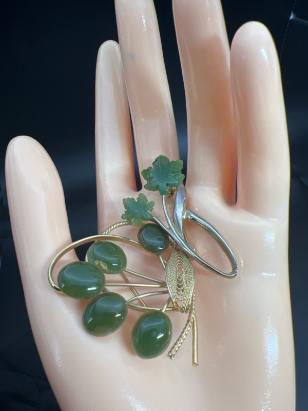 Two Lovely Jade Brooches