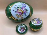 3 Limoges France 2 Eggs & Miniature Plate 1.5 to 5 inches wide