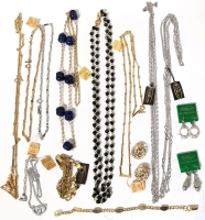 Vintage D'ORLAN Jewelry : Chains, Earrings, Bracelet & Double Heart Necklace