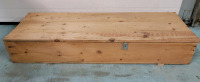 60"&times;20.5"&times;9 3/4" Pine Box with Lid . Good for Shop / Garage / Firewood