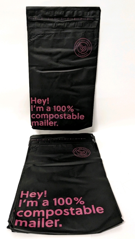 100 New NoIssue Compostable Mailers 10.2" x 15" (260mm x 385mm)