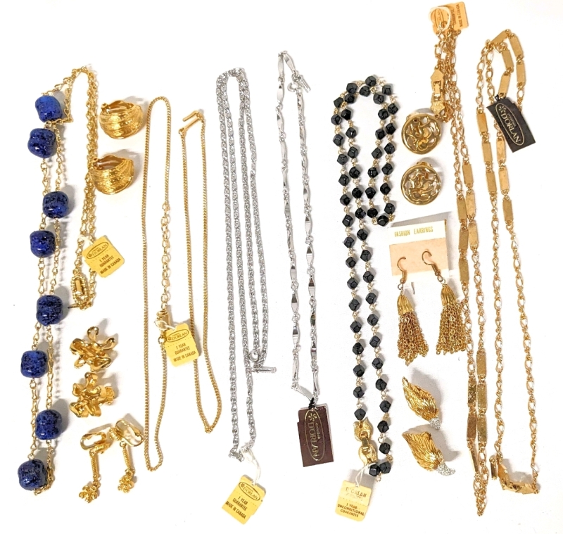 Vintage D'Orlan Jewelry : Chains and Earrings
