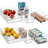 New! Homior 6 Piece Fridge and Freezer Bins