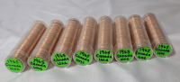 1965 Canadian Uncirculated Penny Rolls , Eight (8) Rolls