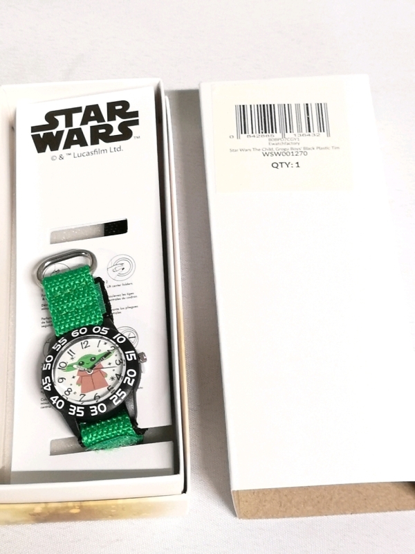 New STAR WARS Grogu Boys' Kids' Plastic Time Teacher Analog Quartz Watch