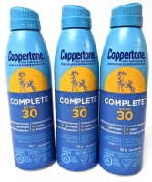 3 New Coppertone 30 SPF Spray Sunscreen 156ml ea