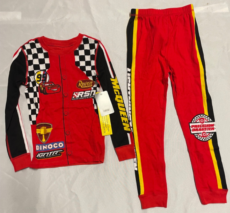 NEW Disney Racing PJ set for boys size 7