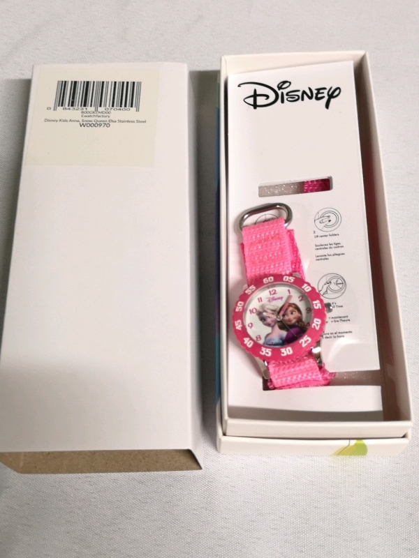 New DISNEY FROZEN Kids' Plastic Time Teacher Analog Quartz Watch