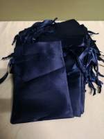 50 New Small Blue Shiny Gift Bags 5 by 7"