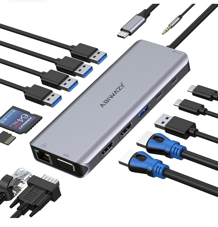 New Abiwazy 14 In 1 USB-c Hub