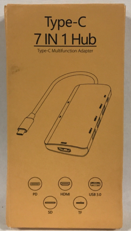 New Type-C 7 In 1 Hub Multifunction Adapter