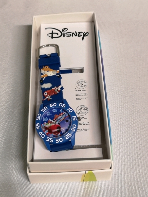 New DISNEY Planes Kids' Plastic Time Teacher Analog Quartz Watch