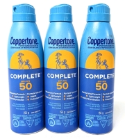 3 New Coppertone 50 SPF Spray Sunscreen 156ml ea