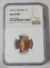 1962 Canadian One Cent Penny NGC Graded MS 63 RD - 2