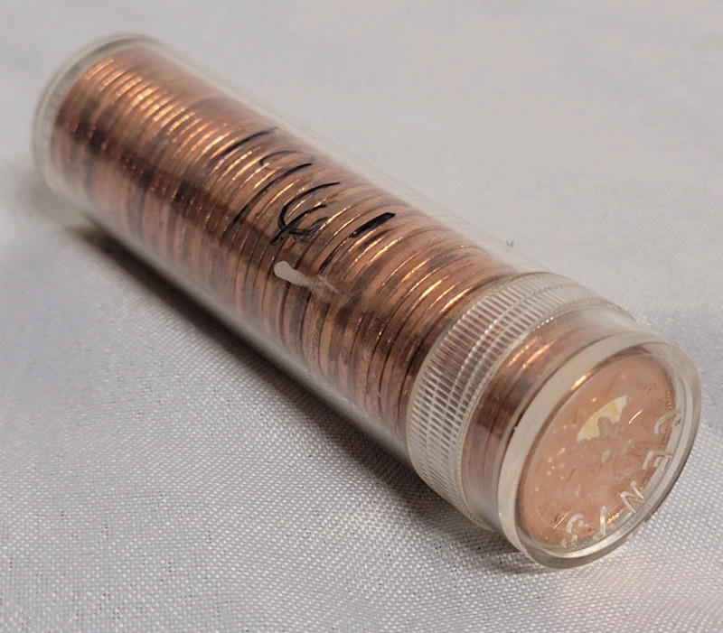 1961 Canadian One Cent Penny Roll . 40 High Grade to Uncirculated Pennies