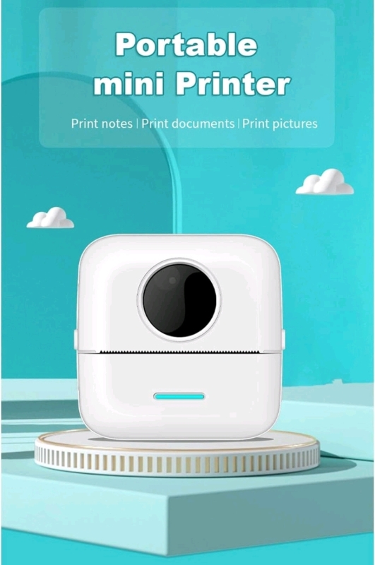 New BT Instant Printing Wireless Thermal Mini Printer (Black & White Printing) Easy to Use!