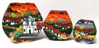 3 New Gorgeous and Brightly Coloured Handpainted Nesting Boxes