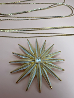 BUTLER signed Sunburst Brooch and 2 Chains