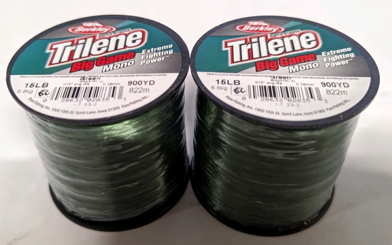 2 New Berkley's Trilene Big Game Mono Filiment Fishing Line.