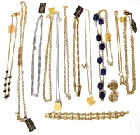Vintage D'ORLAN Jewelry : 11 Chains, Earrings & Bracelet