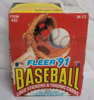 1991 Fleer MLB Baseball Trading Card Open Full Box , 36 Sealed Packs