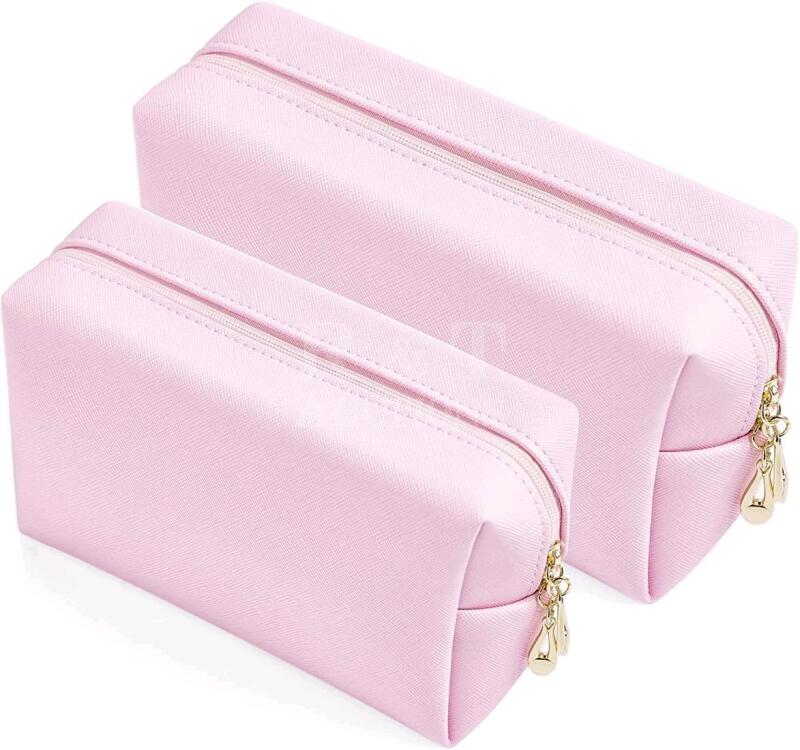 2 New Sohynca 2 Piece Set of PU Leather Cosmetic Bag for Women.