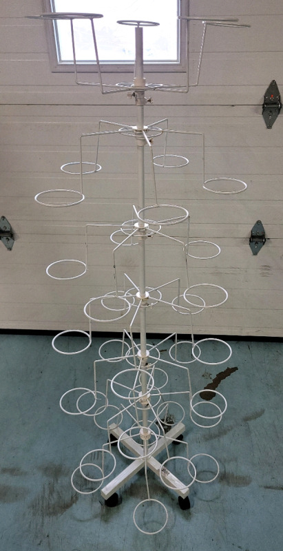 Vendor 7-Tier Display Rack on Wheels , measures 63" tall