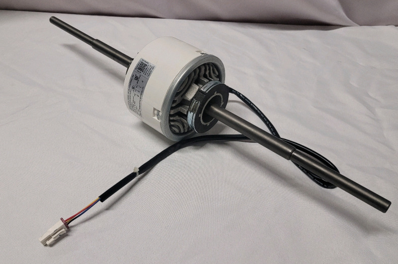 Fan Motor Brushless DC for Indoor AC Unit DC310V 160W 1650rpm, 2 Shaft, Untested