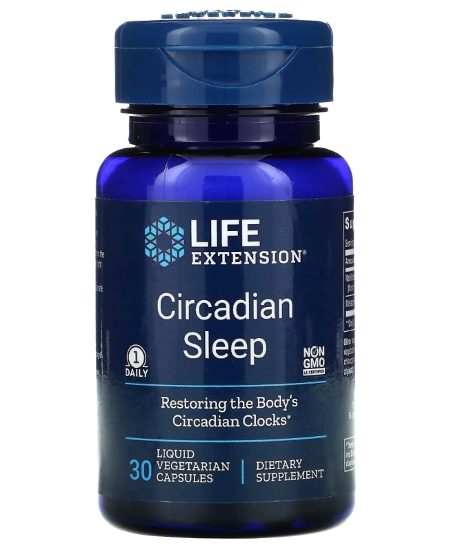 New Life Extension Circadian Sleep Supplements 30 Liquid Vegetarian Capsules
