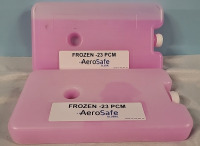 2 Aerosafe Global Medical Ice Packs - Frozen -23 PCM