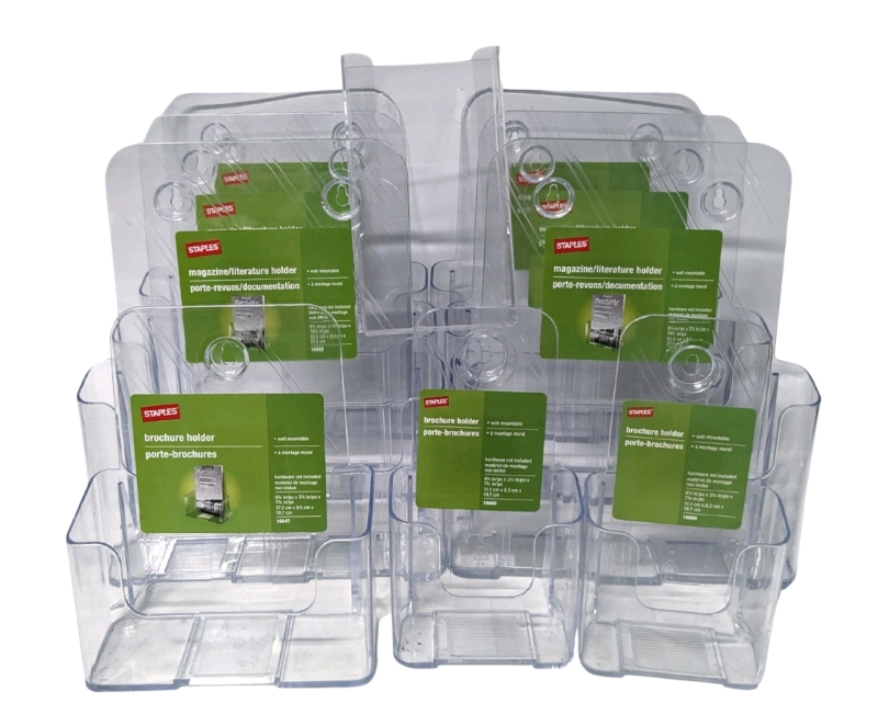 6 Magazine Holders, 3 Brochure Holders & 1 Misc Holder