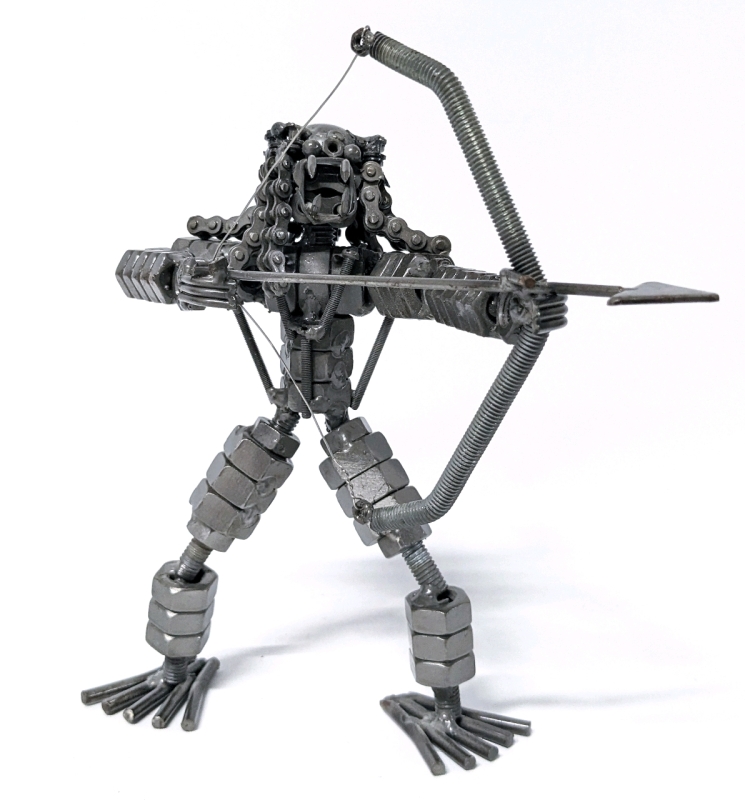 Nifty Metal Constructed PREDATOR With Bow & Arrow 6.5" Tall