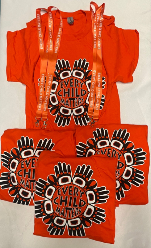 NEW 4 Every Child Matters Shirts size Large and one lanyard