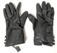 FOWNES BROTHERS 100% Leather Gloves with Rabbit Fur Inner Cuffs (Size 8)