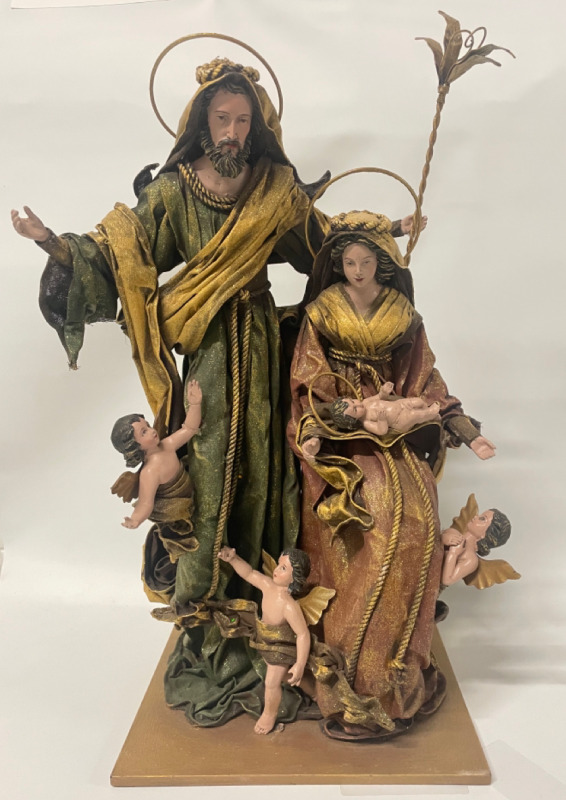 Christmas scene with Jesus and Mary and Angels for inside decor