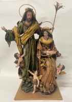 Christmas scene with Jesus and Mary and Angels for inside decor