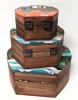 3 New Gorgeous and Brightly Coloured Handpainted Nesting Boxes - 2