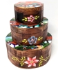 3 New Gorgeous and Brightly Coloured Handpainted Nesting Boxes - 3