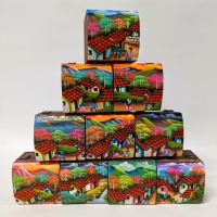 10 New Gorgeous and Brightly Coloured Small Handpainted Wooden Chests / Ring Boxes