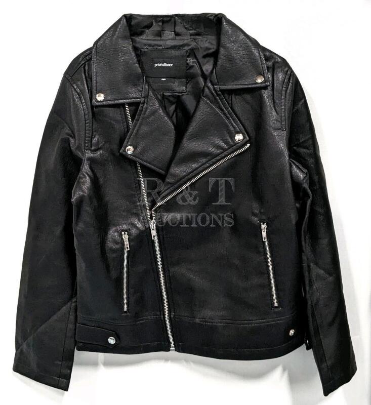 New PRIV&Eacute; ALLIANCE Men's Vegan Leather Jacket Size LARGE