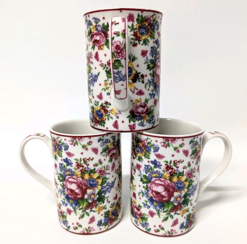 3 Matching Royal Albert " Lady Carlyle " Afternoon Tea II Cups