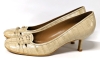 STUART WEITZMAN Quandry Beige Indian Croco Shoes Size 9.5 - 5