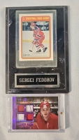 Sergei Fedorov Quad Patch Card - LR-03 - 6 of 6 & Plaque