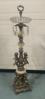 Beautiful decorative Ashtray stand with hanging clear crystals