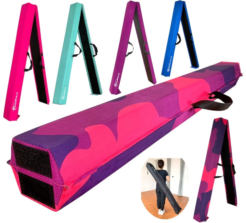 MARFULA gymnastics beam pink purple camo 6 FT