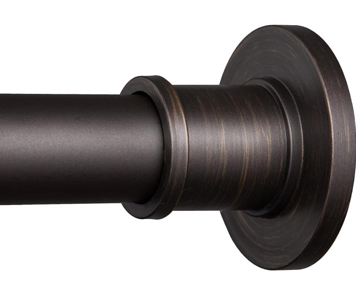 NEW BRIOFOX shower curtain rod 43" - 72" Bronze - Oil